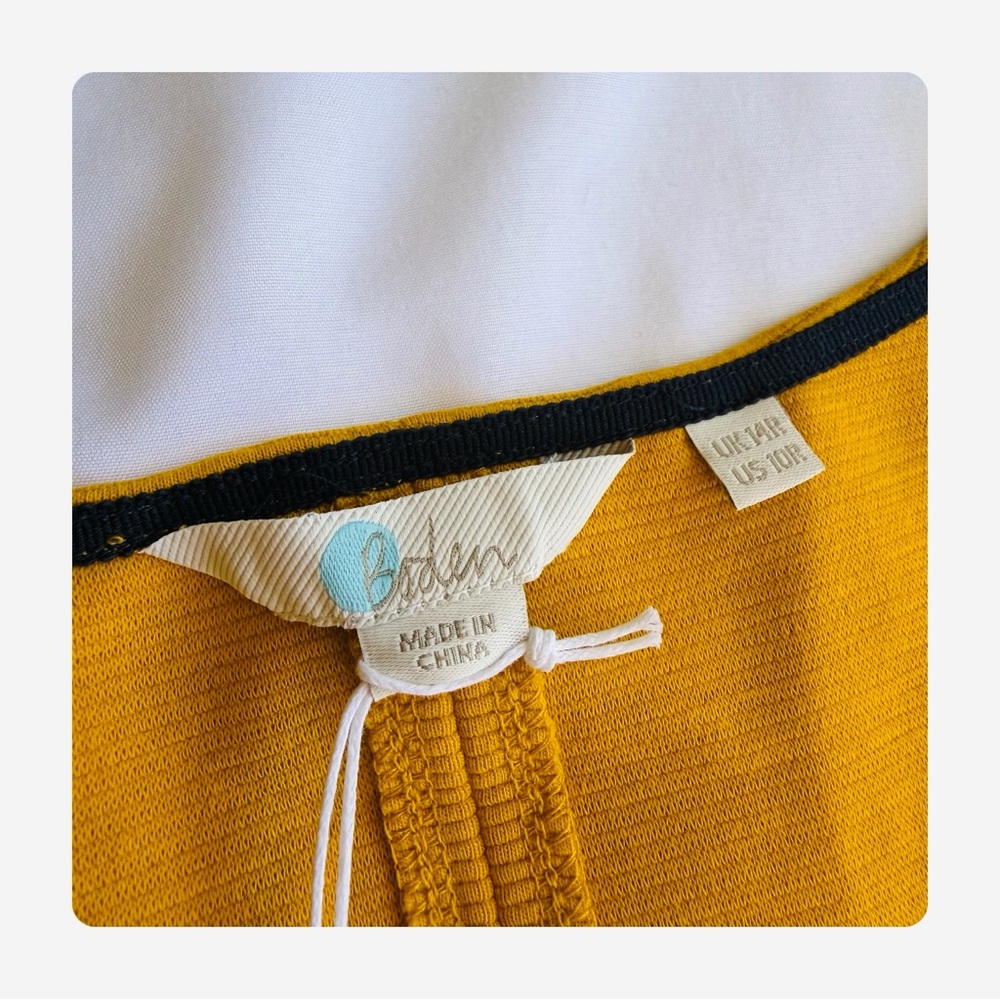 β
NWT Boden Ellen Ottoman 3/4 Sleeves Dress - Yellow β
- Picture 5 of 15